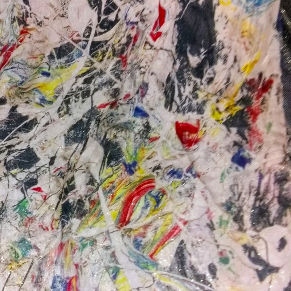 Moma Pure Silk Jackson Pollack White Light